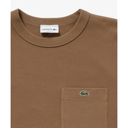 ラコステ LACOSTE 鹿の子地ポケット半袖Tシャツ （ライトブラウン）｜詳細画像