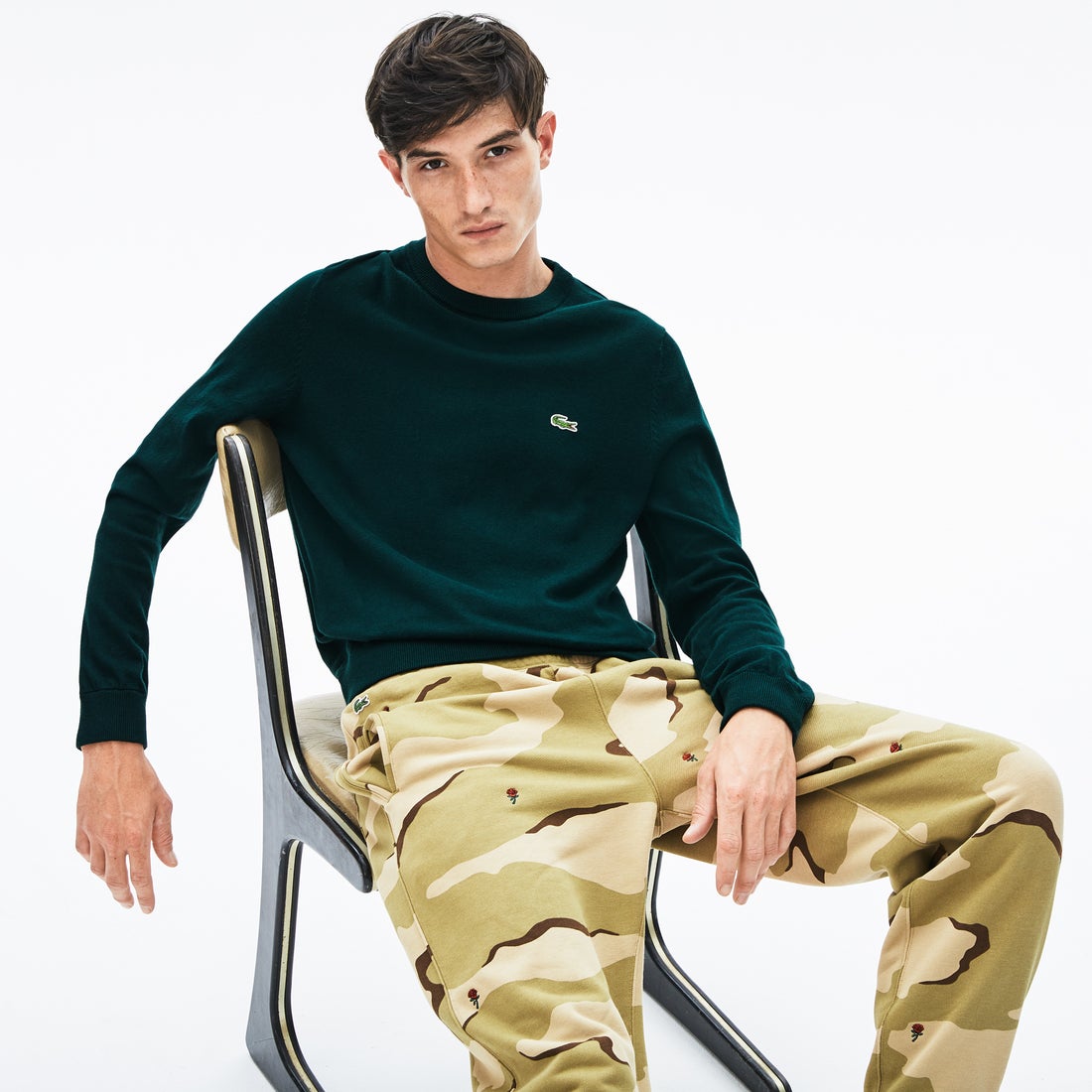 ラコステ LACOSTE 『LACOSTE L!VE』カシミアブレンドコットンニット 