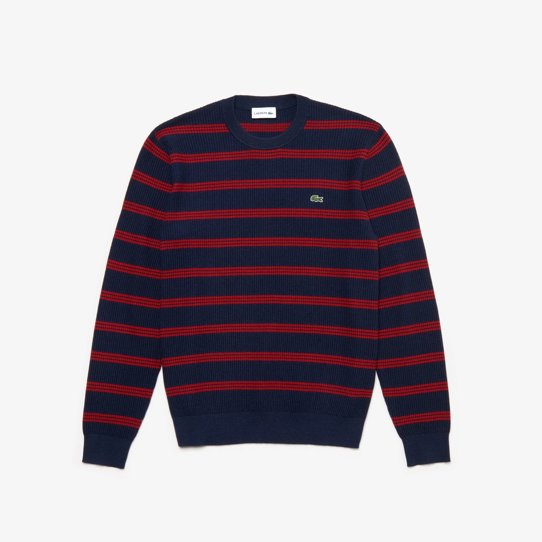 ラコステ LACOSTE ウールブレンドコットンニットボーダーセーター 