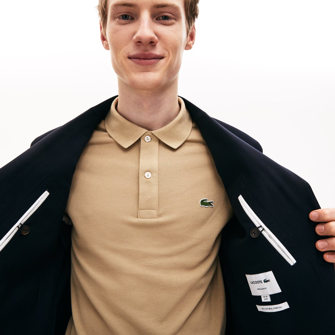 ラコステ LACOSTE ソリッドウールテーラードジャケット （ダーク 