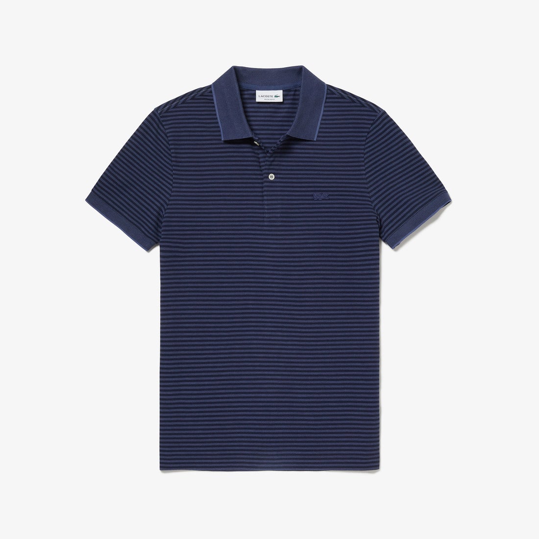 ラコステ LACOSTE ボーダーデザインポロシャツ （半袖） （ネイビー 