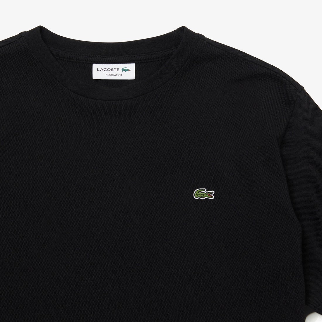 ラコステ LACOSTE 鹿の子クルーネックTシャツ（半袖） （ブラック 