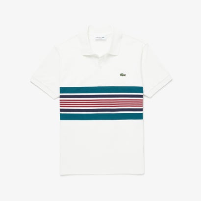 ラコステ LACOSTE スリムフィット マルチカラーボーダーポロシャツ 