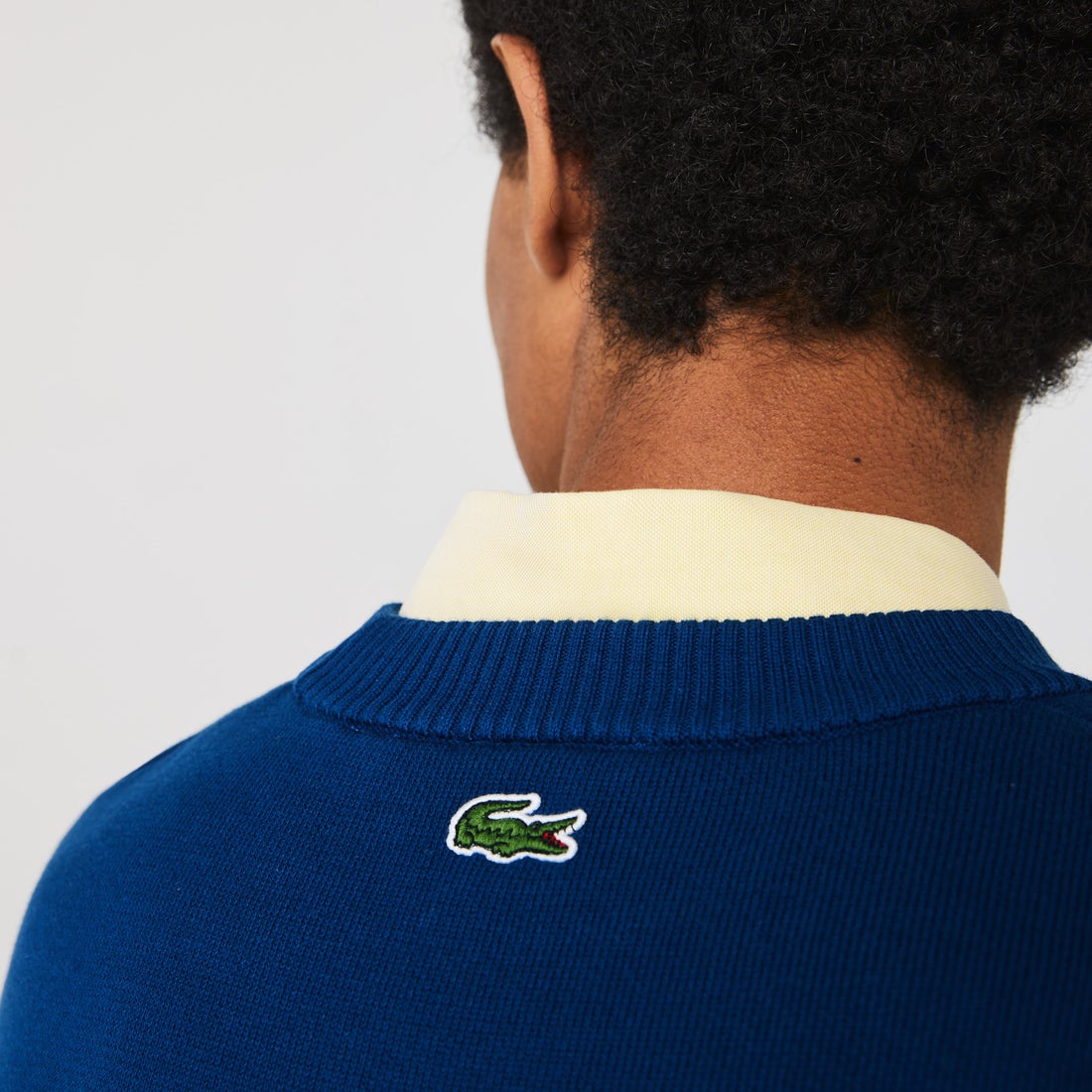 ラコステ LACOSTE LACOSTE L!VEボーダーコットンニットセーター 
