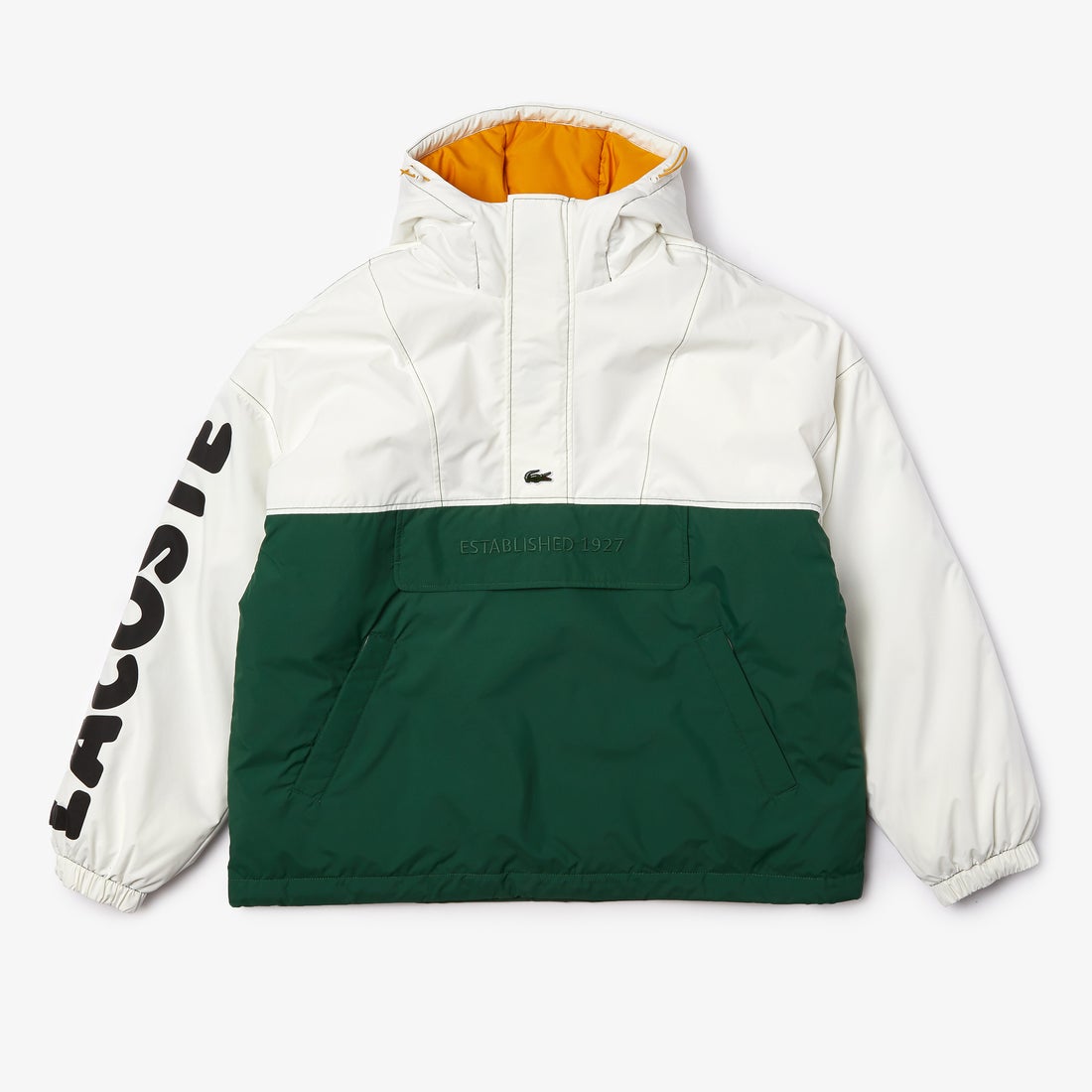 ラコステ LACOSTE LACOSTE L!VE撥水中綿アノラック （ホワイト×ブルー 