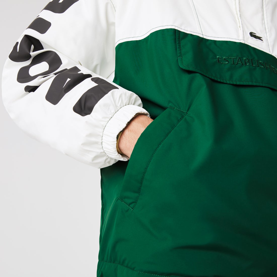 ラコステ LACOSTE LACOSTE L!VE撥水中綿アノラック （ホワイト 