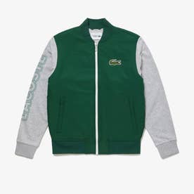 ラコステ LACOSTE スリーブ切り替えジップアップブルゾン （グリーン 