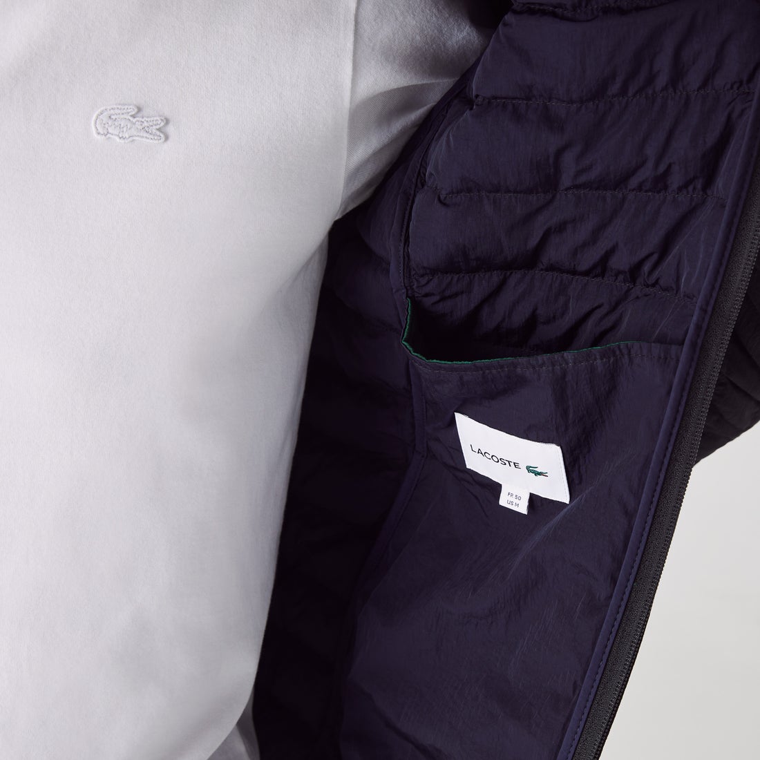 ラコステ LACOSTE 撥水ポータブルライトダウンジャケット （ベージュ 
