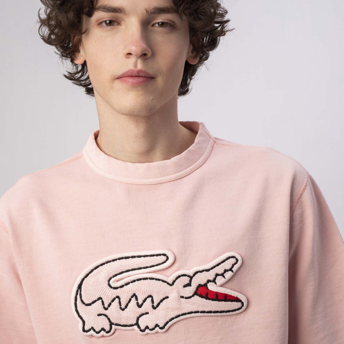 ラコステ LACOSTE ビッグクロック半袖スウェット （ネイビー 