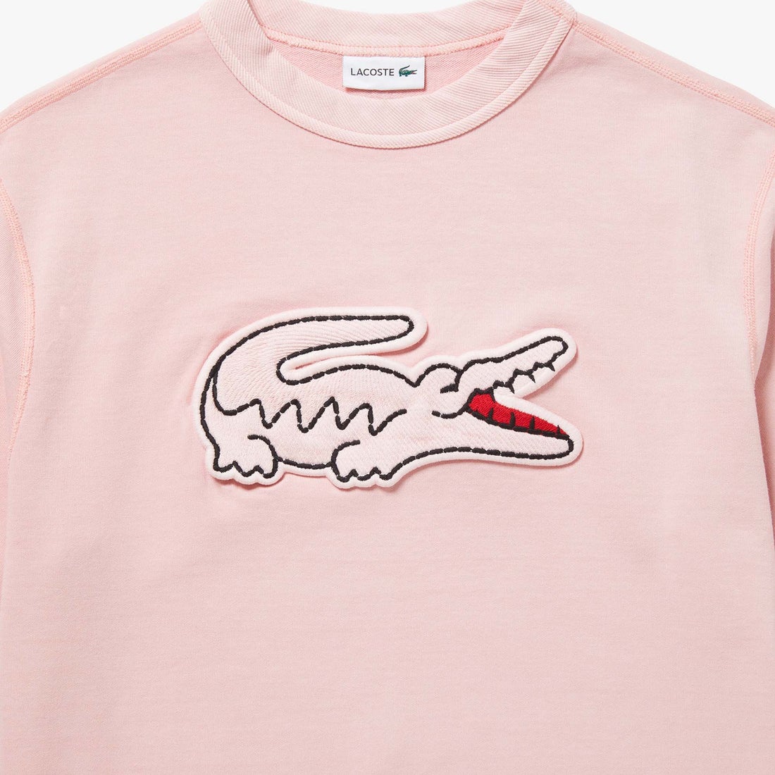 ラコステ LACOSTE ビッグクロック半袖スウェット （ピンク 
