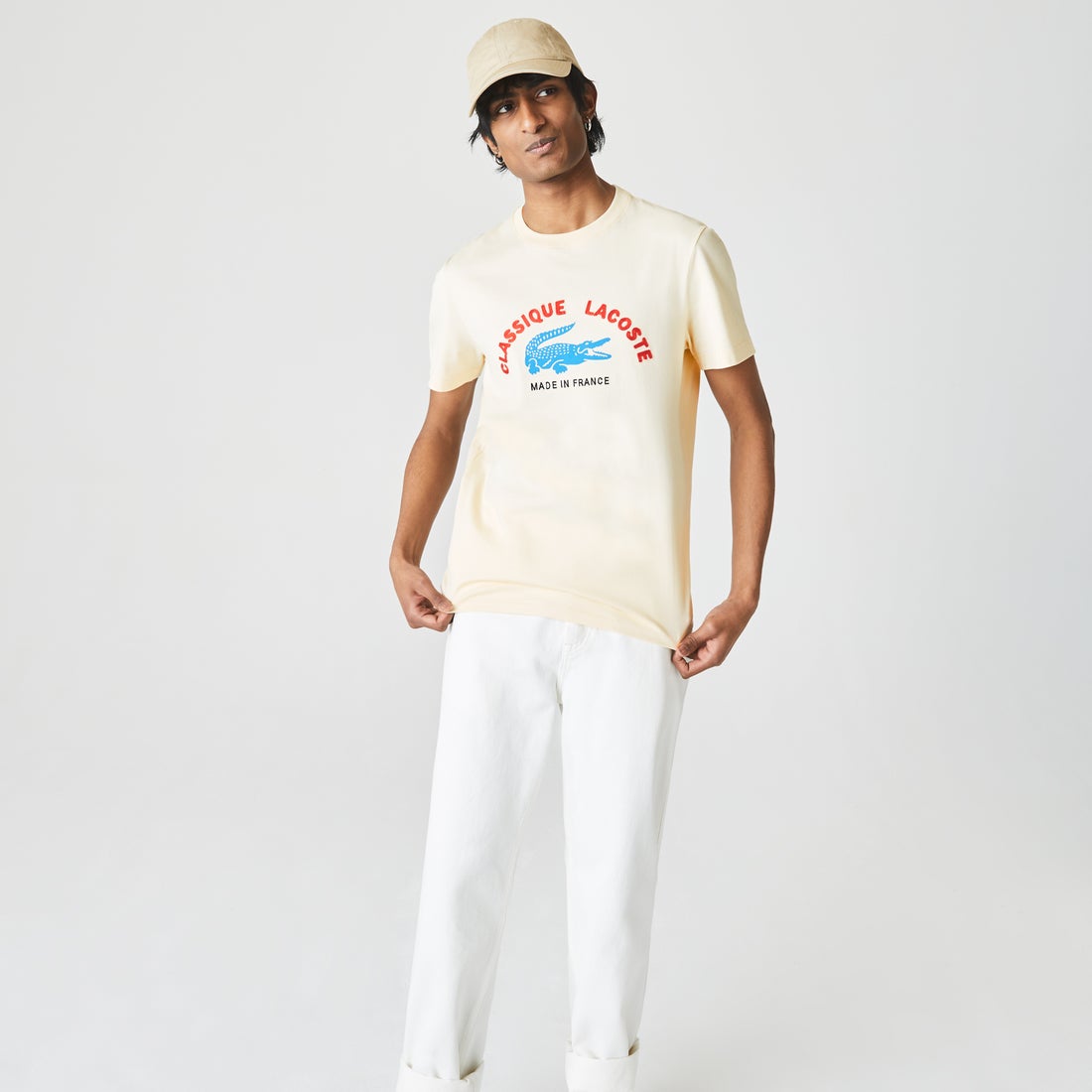 ラコステ LACOSTE カレッジロゴオーガニックコットンTシャツ 