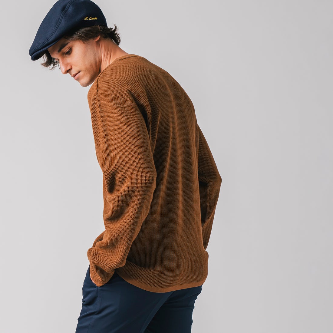 ラコステ LACOSTE ワッフルニットロングスリーブTシャツ （ライト 