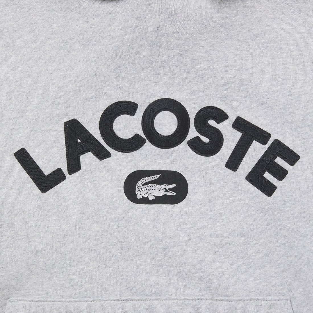 ラコステ LACOSTE ロゴプリントフードスウェットシャツ （ホワイト 