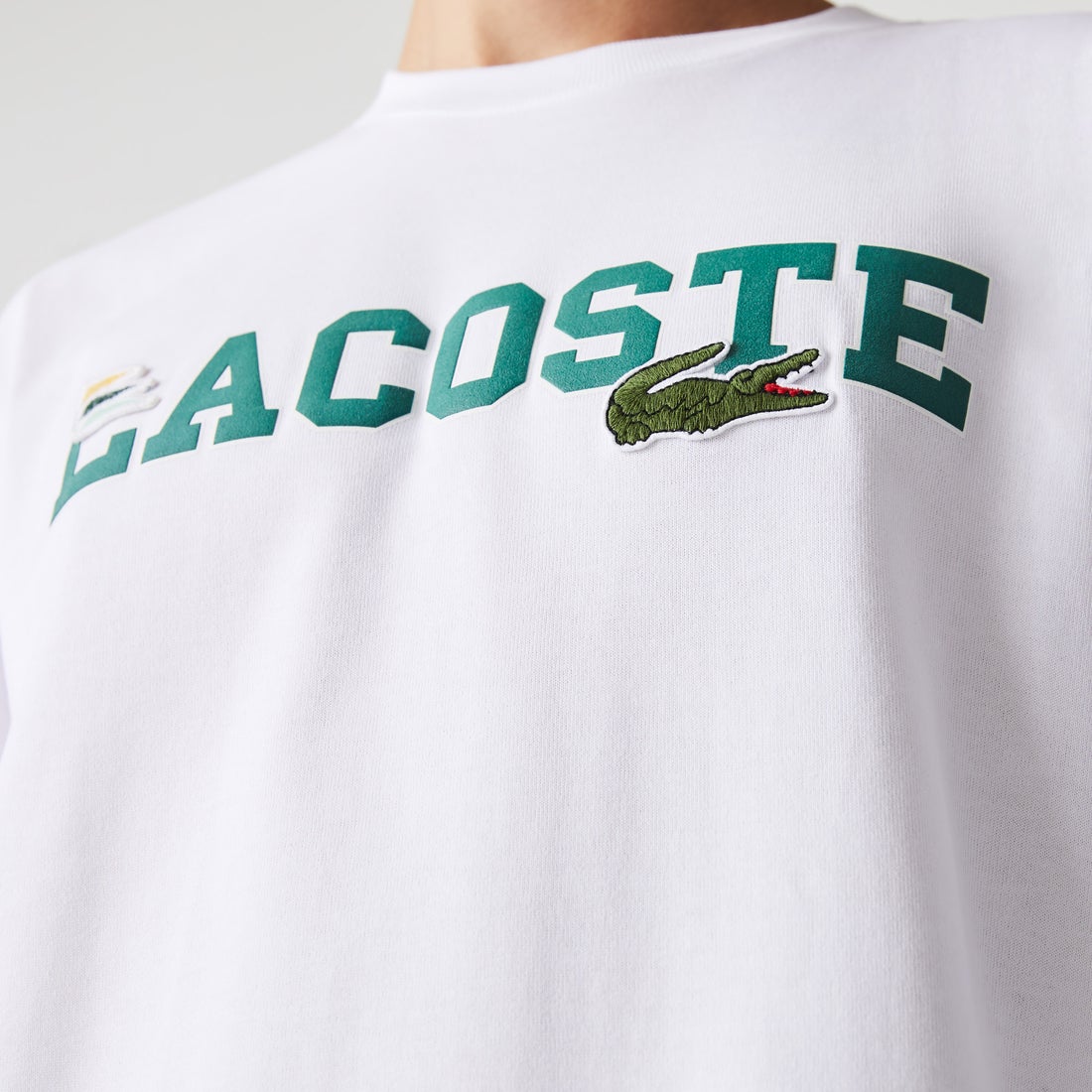ラコステ LACOSTE カレッジプリントロングスリーブTシャツ （ネイビー 