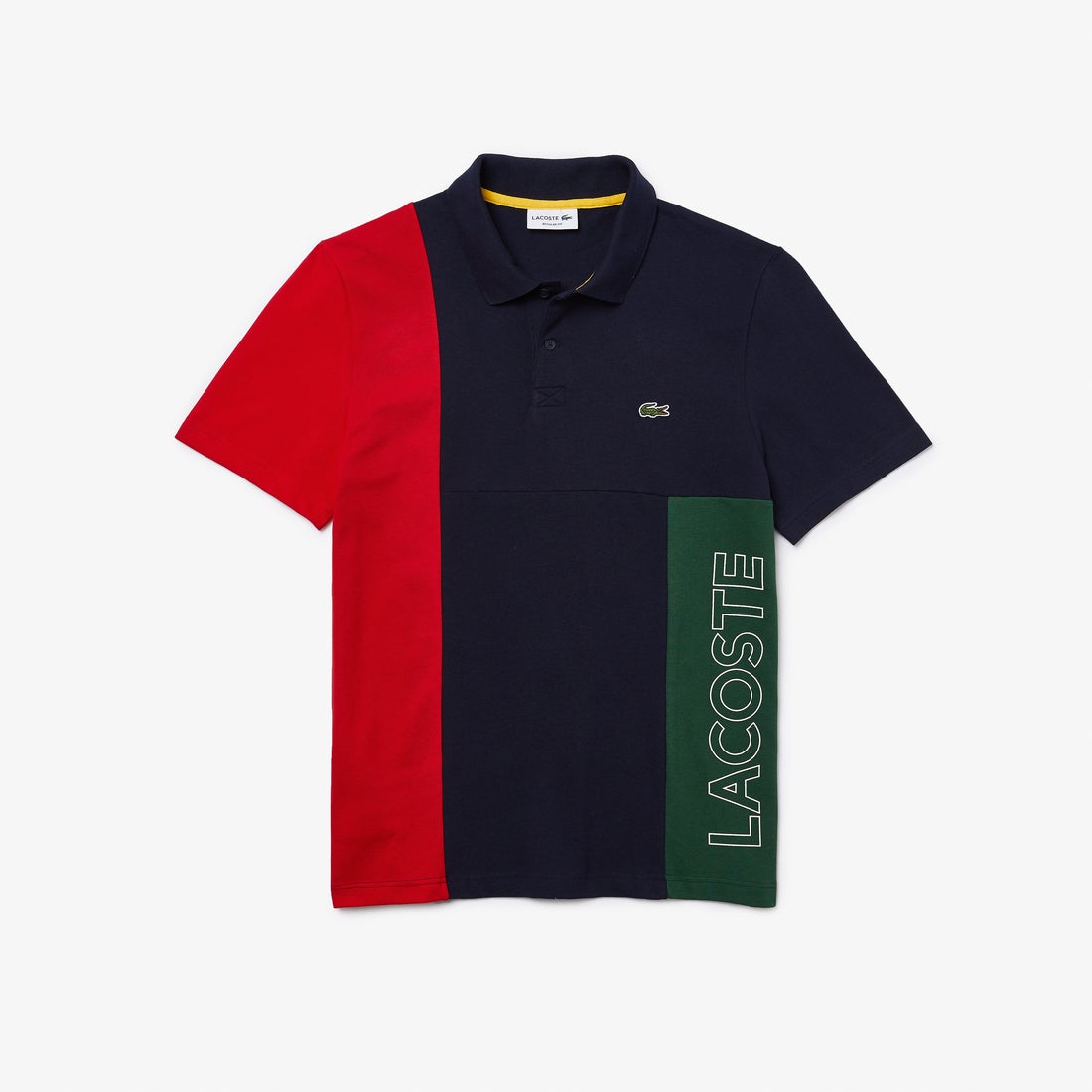 ラコステ LACOSTE アシンメトリーカラーブロッキングポロシャツ 