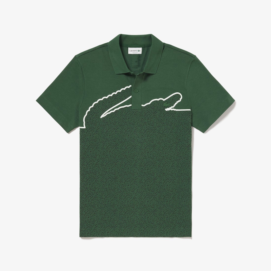 ラコステ LACOSTE クロックロゴブロッキングポロシャツ （グリーン 