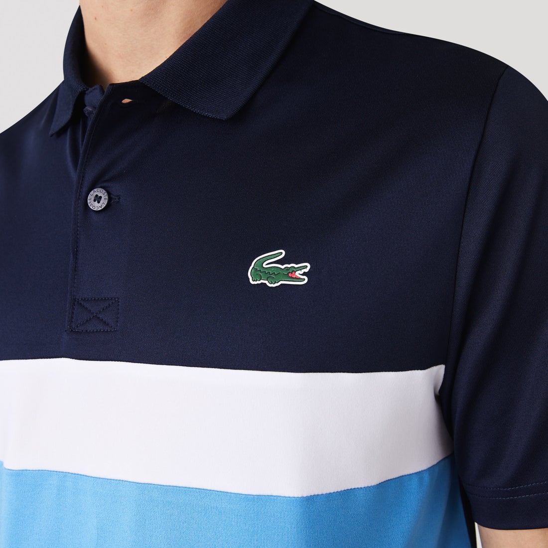 ラコステ LACOSTE トリコロールカラーブロックゴルフポロシャツ