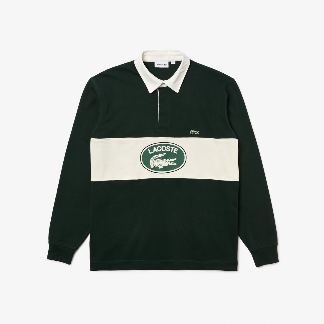 LACOSTE L!VEパネル配色ストライプシャツ
