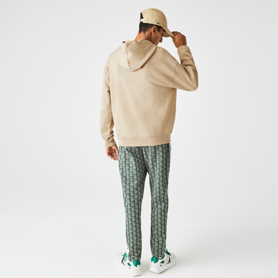 ラコステ LACOSTE モノグラムモチーフラコステプリントフード 