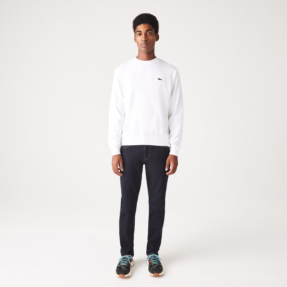 ラコステ LACOSTE エッセンシャルクルーネックスウェット （ホワイト 