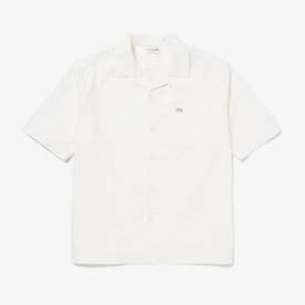 コットンバックサテンオープンネックシャツ （ホワイト）