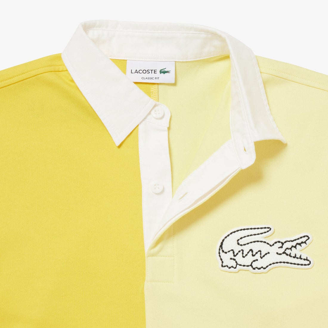 ラコステ LACOSTE カラーブロックラガーシャツ （オフホワイト 