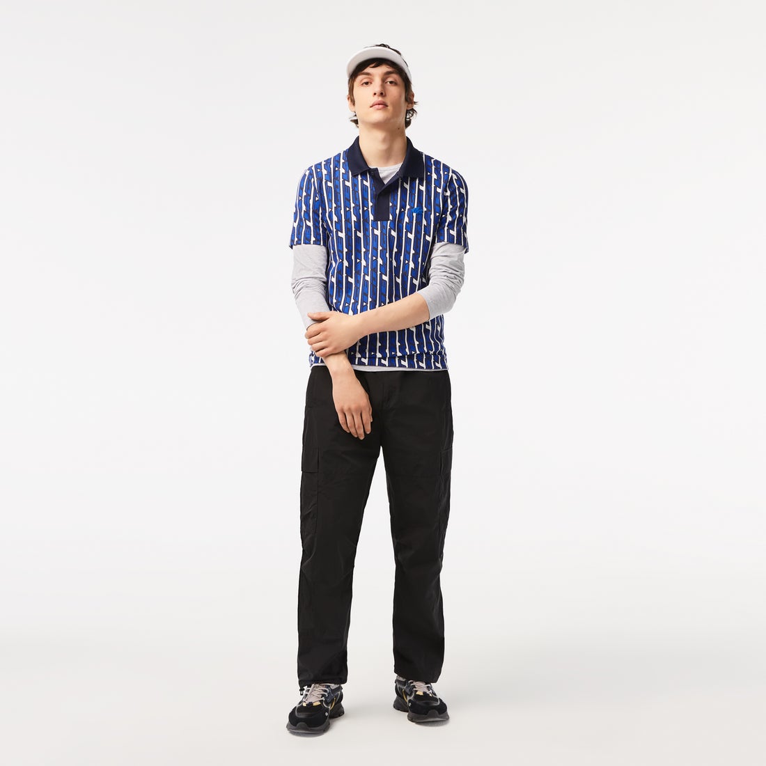 ラコステ LACOSTE ストリートテキスタイルテクニカルポロシャツ 
