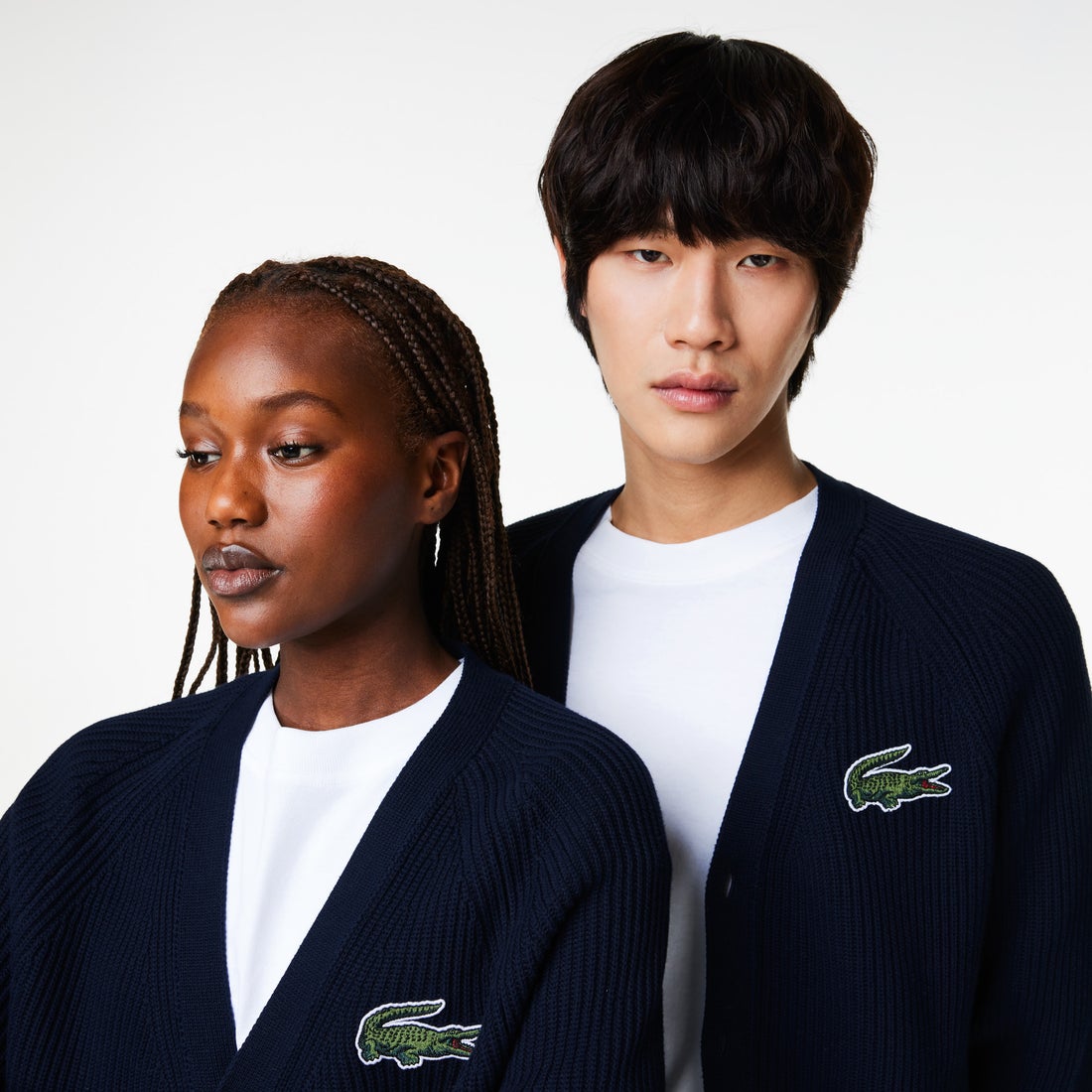 ラコステ LACOSTE オーガニックコットンヘリテージVネックカーディガン 