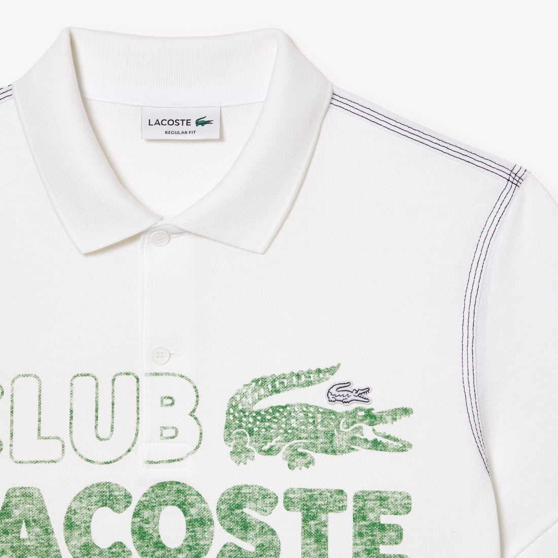 ラコステ LACOSTE ヴィンテージプリントポロシャツ （ホワイト 