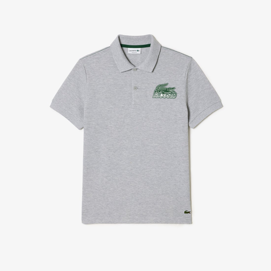 ラコステ LACOSTE クラシックアスレチックプリントポロシャツ （グレー 