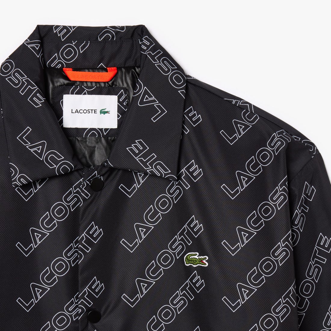 ラコステ LACOSTE グラフィカルネーム総柄ダイヤリップストップ