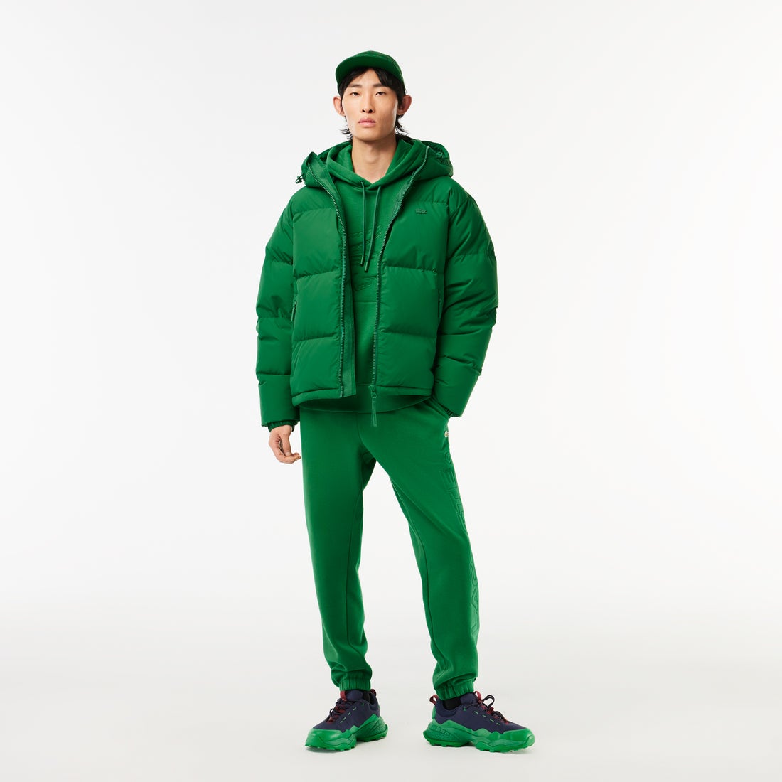 ラコステ LACOSTE クロコバックステッチダウンジャケット （ブラック 