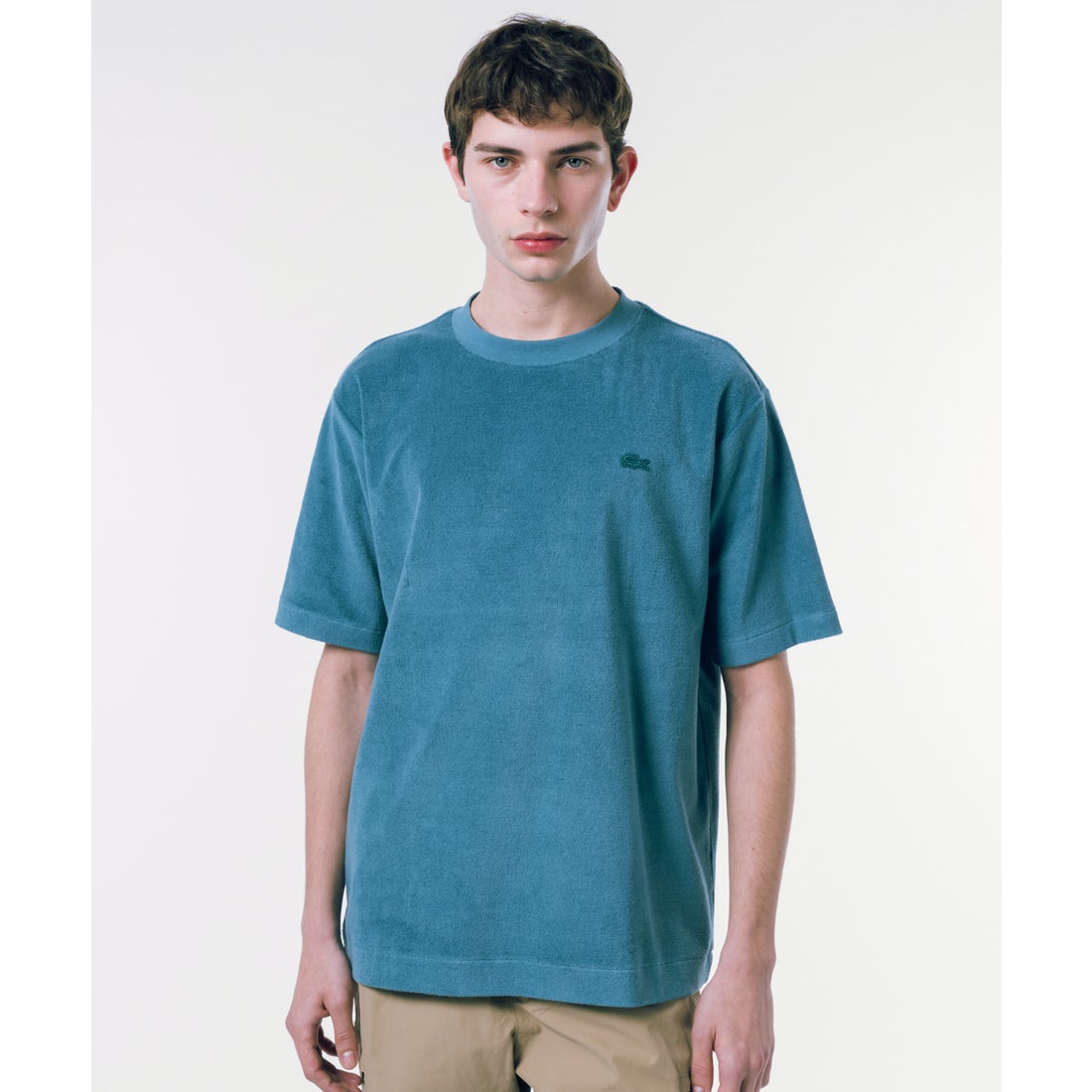 ラコステ LACOSTE ハイゲージパイル地Tシャツ （エメラルド 