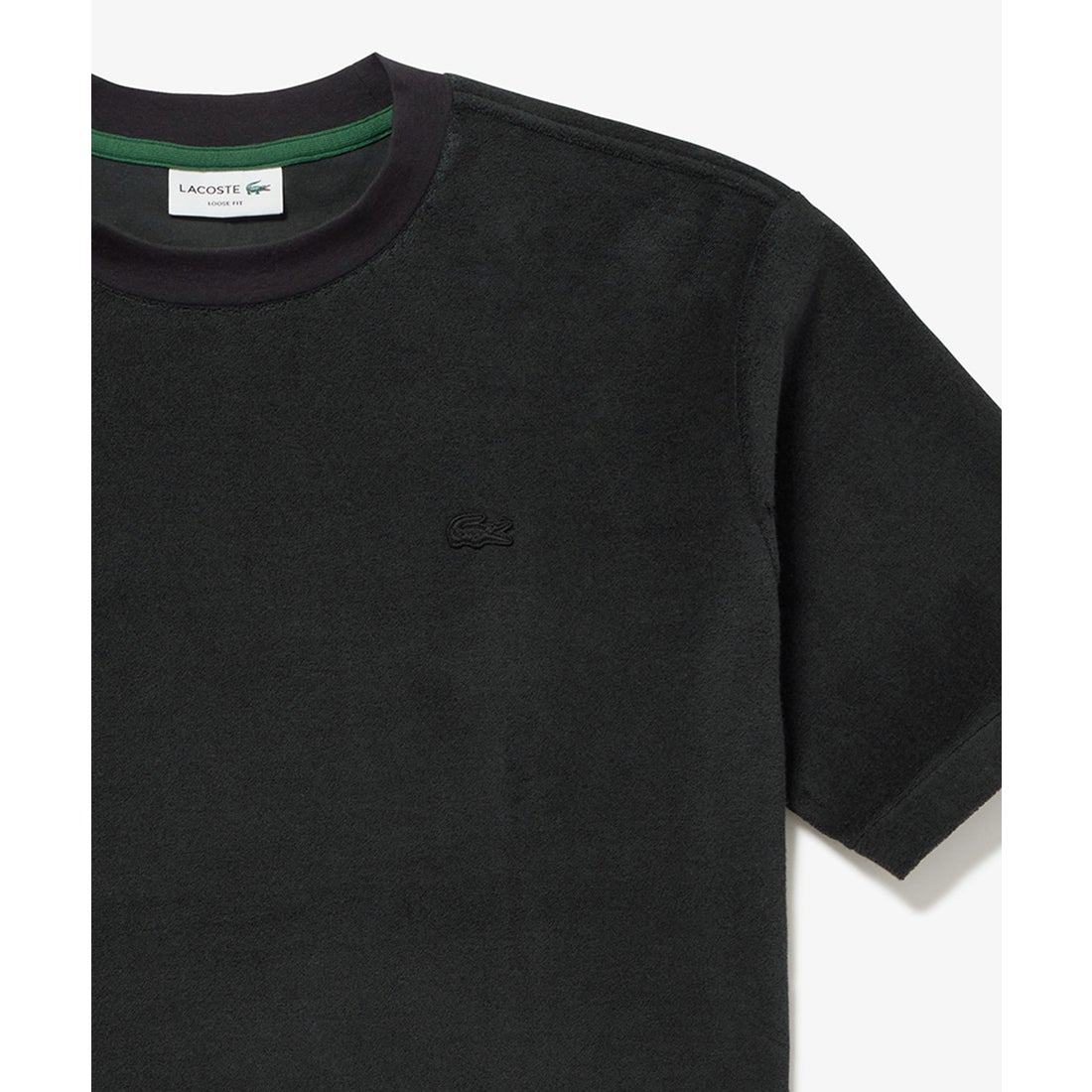 ラコステ LACOSTE ハイゲージパイル地Tシャツ （ホワイト 