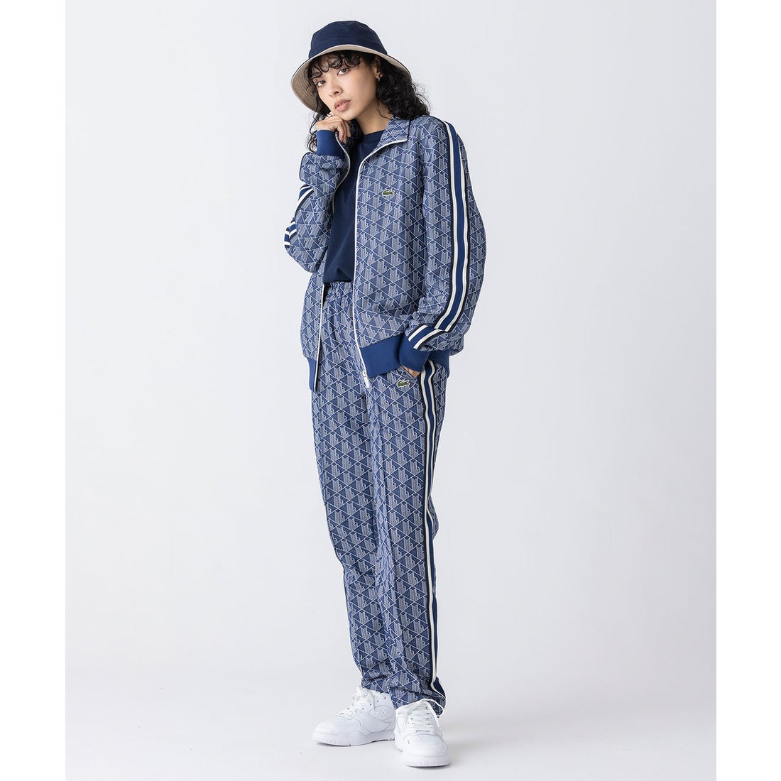 LACOSTE モノグラムジャカードトラックジャケット 【セットアップ対応