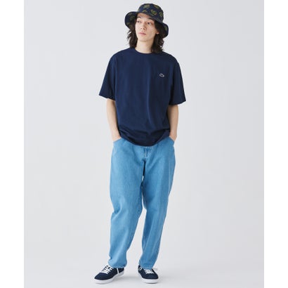 アウトラインクロッククルーネック半袖Tシャツ （ダークグリーン）｜詳細画像