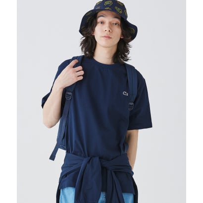 アウトラインクロッククルーネック半袖Tシャツ （ダークグリーン）｜詳細画像