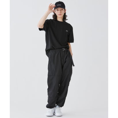 アウトラインクロッククルーネック半袖Tシャツ （ダークグリーン）｜詳細画像