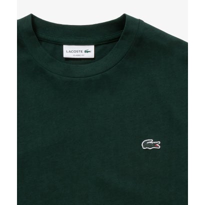 アウトラインクロッククルーネック半袖Tシャツ （ダークグリーン）｜詳細画像