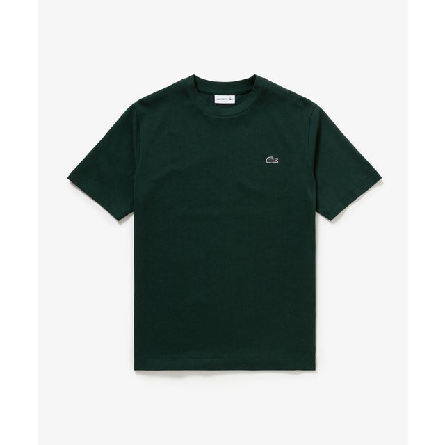 アウトラインクロッククルーネック半袖Tシャツ （ダークグリーン）