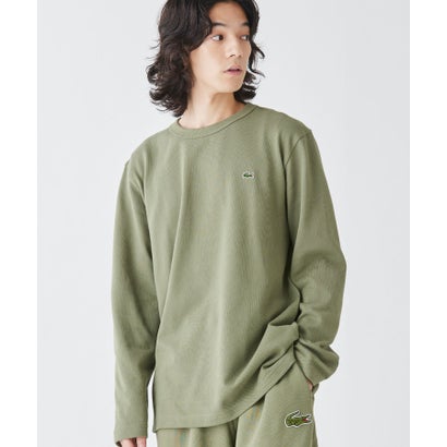 ラコステ LACOSTE クラシックフィット ビッグピケ ロングスリーブTシャツ （ライトブラウン）｜詳細画像