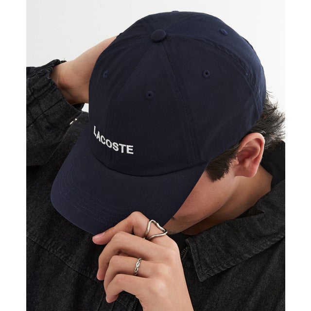 EMB CAP コットン100％キャップ ブランドロゴ オールシーズン L1402 （ネイビー）