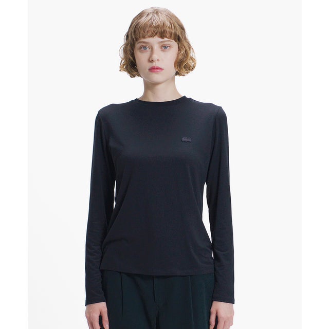 ウールブレンド ライトウェイトロングスリーブTシャツ （ブラック）