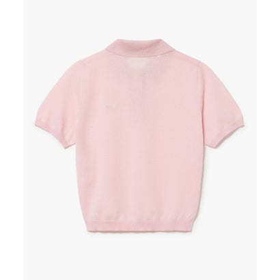 ラコステ LACOSTE シアーラメニットポロシャツ （ベージュ）｜詳細画像