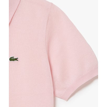 ラコステ LACOSTE シアーラメニットポロシャツ （ベージュ）｜詳細画像