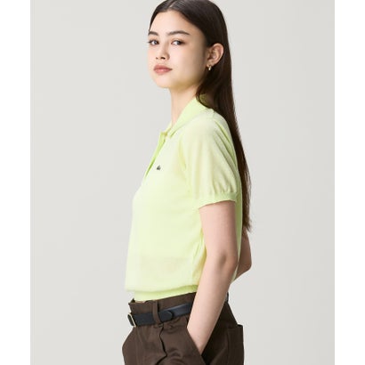 ラコステ LACOSTE シアーラメニットポロシャツ （ベージュ）｜詳細画像