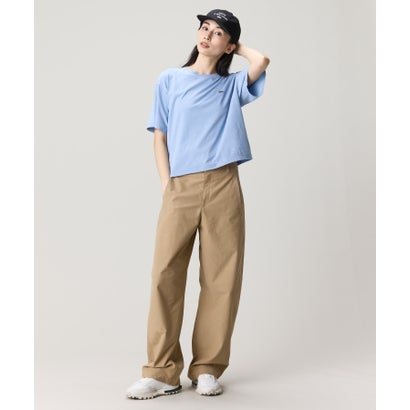 ラコステ LACOSTE クロップド丈 ピグメントダイTシャツ （ブラック）｜詳細画像