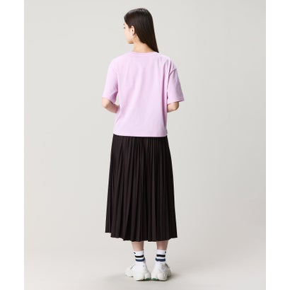 ラコステ LACOSTE クロップド丈 ピグメントダイTシャツ （ブラック）｜詳細画像