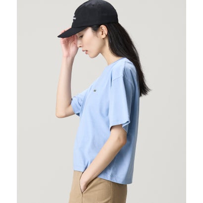 ラコステ LACOSTE クロップド丈 ピグメントダイTシャツ （オフホワイト）｜詳細画像