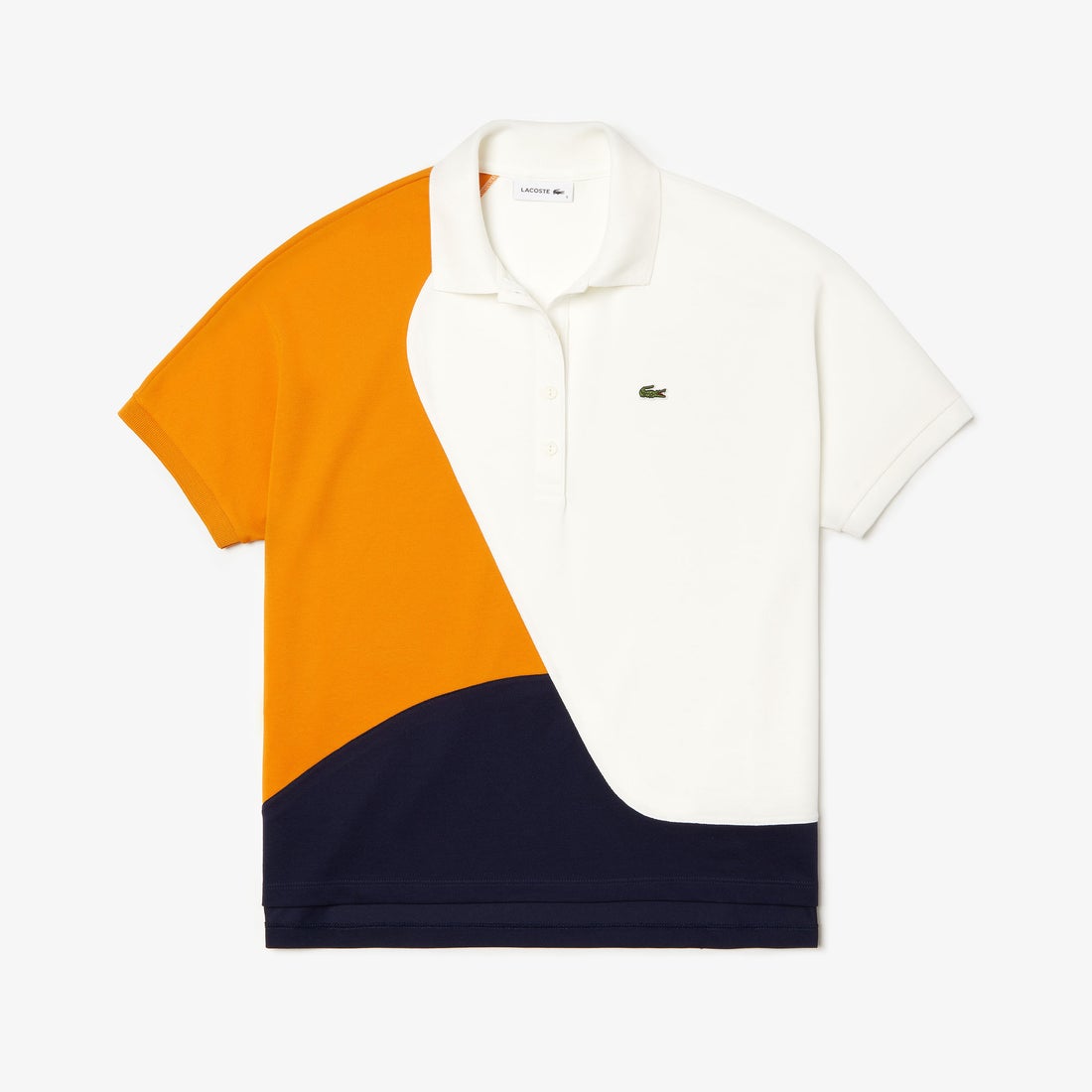 ラコステ LACOSTE アシンメトリーカラーブロッキングキモノスリーブ 